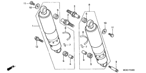 VT1100C2 Rear cushion