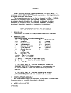 SV650 Catalog preface