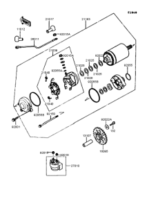 ZX900 Starter motor / starter clutch