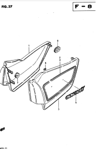 GSX400 Обтекатель задний