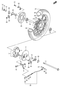 DS80 Rear wheel complete assy