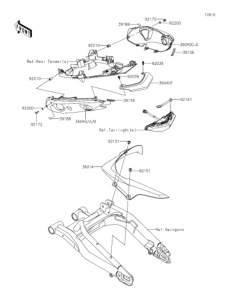 EX400 Боковые обтекатели