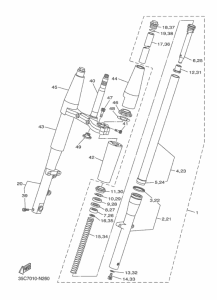 XVS400 フロントフォーク 1