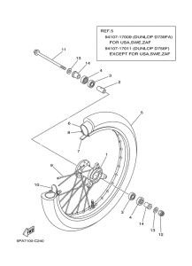 YZ85S Переднее колесо