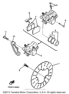 FZR400SUC Задний суппорт