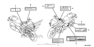 CTX700N DCT Лейбл предостережения