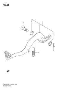 RMX450 Педаль тормоза