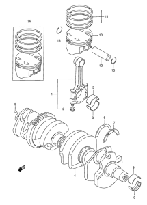GSF1200S Вал коленчатый