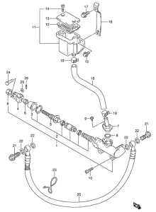 GSX600 Задний тормозной цилиндр