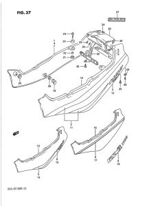 GSX-R1100 Обтекатель задний