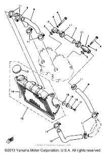 TZ250H Радиатор и Патрубки