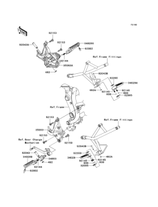 KLE650 Подножки