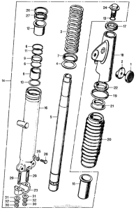 CL350 Cl left front fork k2