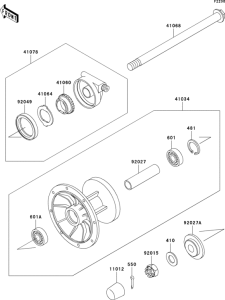 KLE500 Переднее колесо
