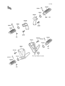 KL650 Подножки