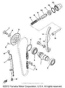 XT500C Camshaft - chain tensioner