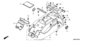 VFR800 Задний бампер