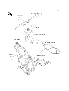 KLX300R Лейбл предостережения