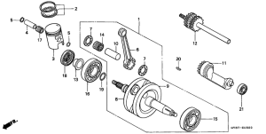 CRM50R Crankshaft / piston