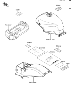 ZX750 Наклейки