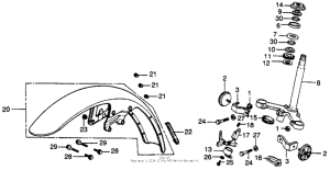CJ360 Steering arm + front fender