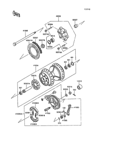 KL250 Задняя ступица колеса