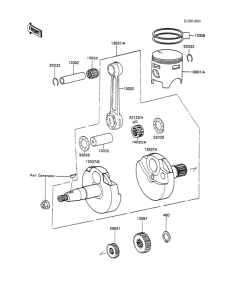 KX100 Коленвал и поршни
