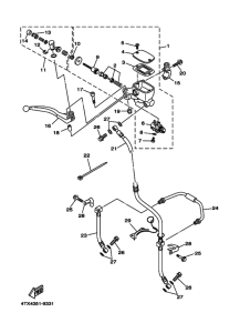 TDM850 Передний тормозной цилиндр