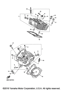 XVS1300CT Головка цилиндров