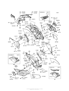ZX1400 Cowling (Center)