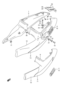 GSX-R600 Обтекатель задний