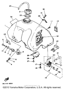 YZ490W Топливный бак