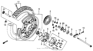 CB450S Rear wheel 82