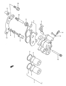RM250 Передний суппорт