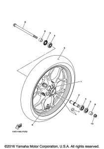 YZFR3GW Переднее колесо