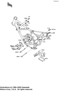 KE175 Frame fittings / battery case