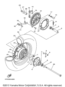XVS650A Переднее колесо