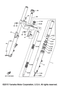 XV1900CU Передняя вилка