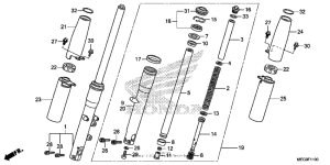 VT750C2B Front fork (1)