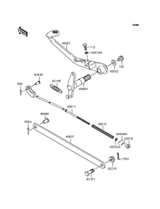 BJ250 Педаль тормоза
