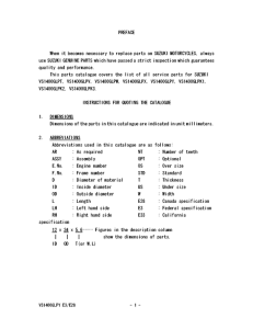 VS1400 Catalog preface