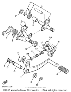 XJ900RK Вал переключения