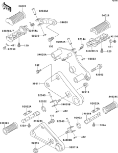 EN500 Подножки