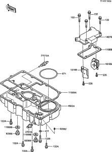 ZX1000 Breather cover / oil pan(-zxt00ae003101)