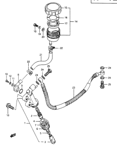 GSX750 Задний тормозной цилиндр