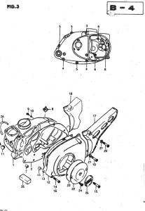 RV50 Crankcase cover ass`y  (v