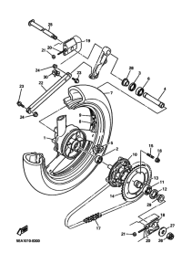 XJR1300 Rear wheel complete assy