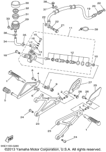 TZ250N Подножки