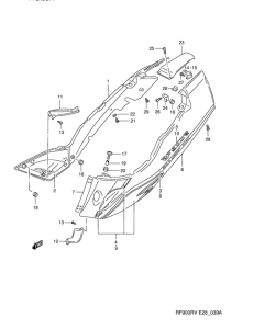 RF900 Обтекатель задний