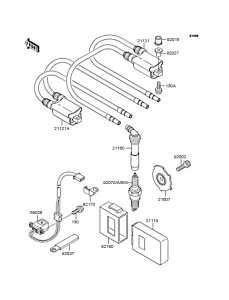 ZR400 Катушка зажигания